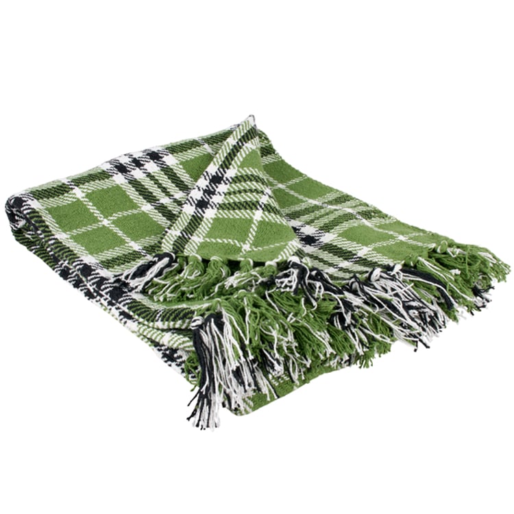 primitives by kathy Green Tartan Plaid Throw