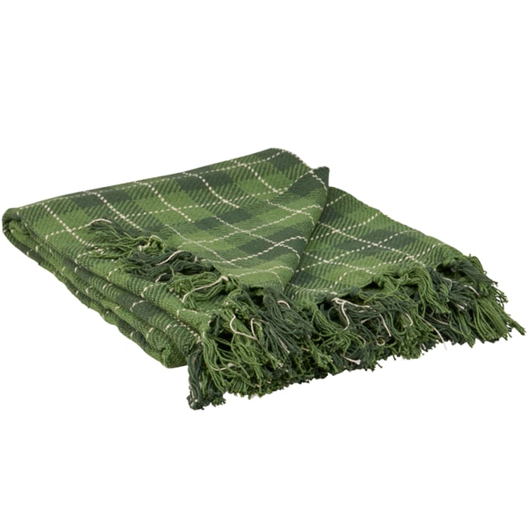 primitives by kathy Green Tartan Throw