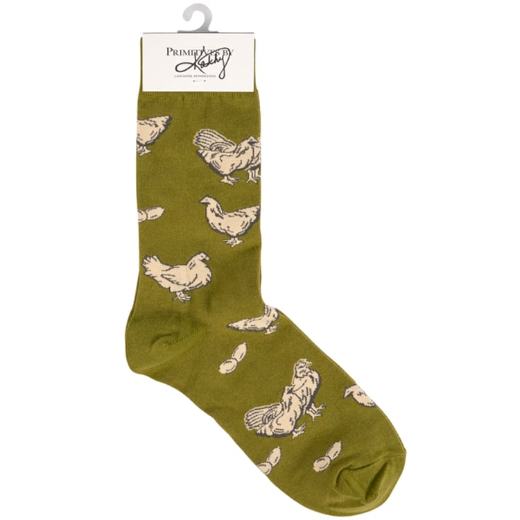 Primitives By Kathy Happy Chicken Socks