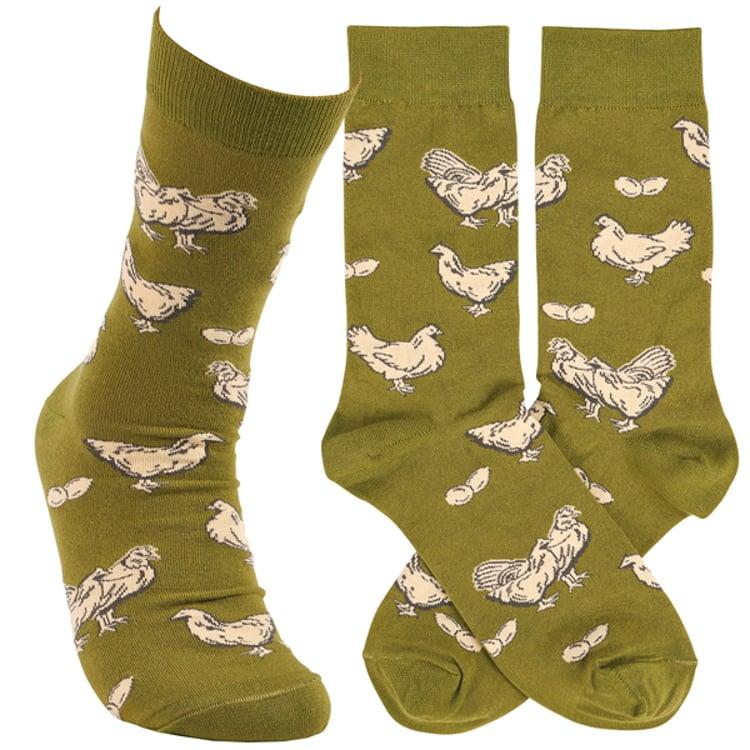 primitives by kathy Happy Chicken Socks