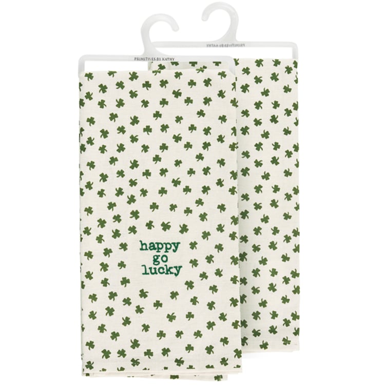 primitives by kathy Happy Go Lucky Kitchen Towel