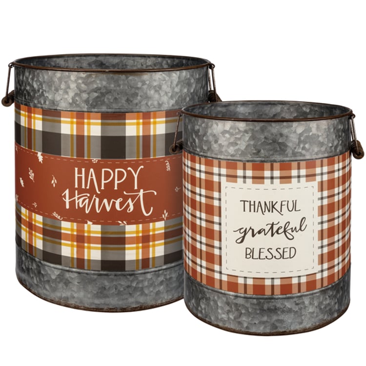 primitives by kathy Happy Harvest Bucket Set