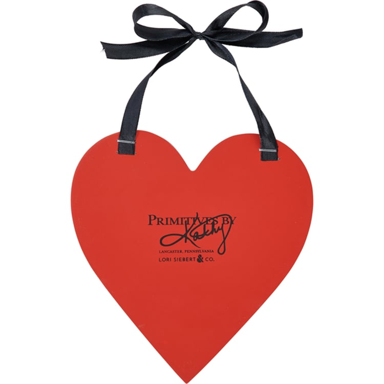 Primitives By Kathy Heart Cardinal Ornament