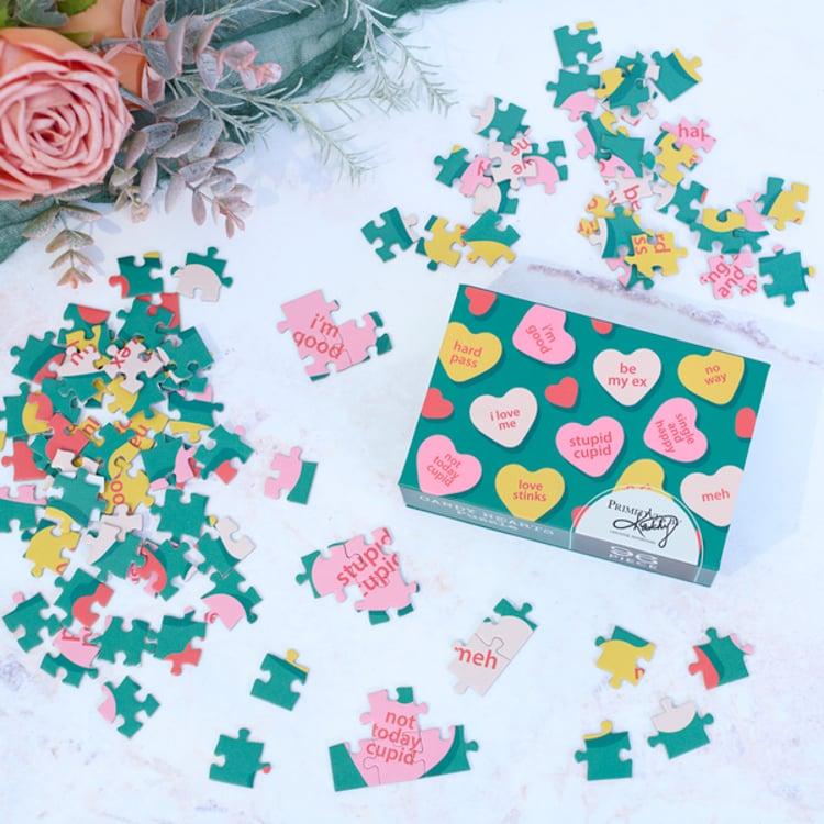 Primitives By Kathy Hearts 96 Piece Puzzle