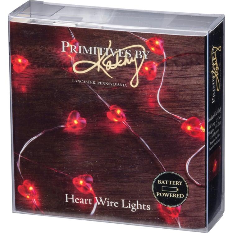Primitives By Kathy Hearts Wire Lights