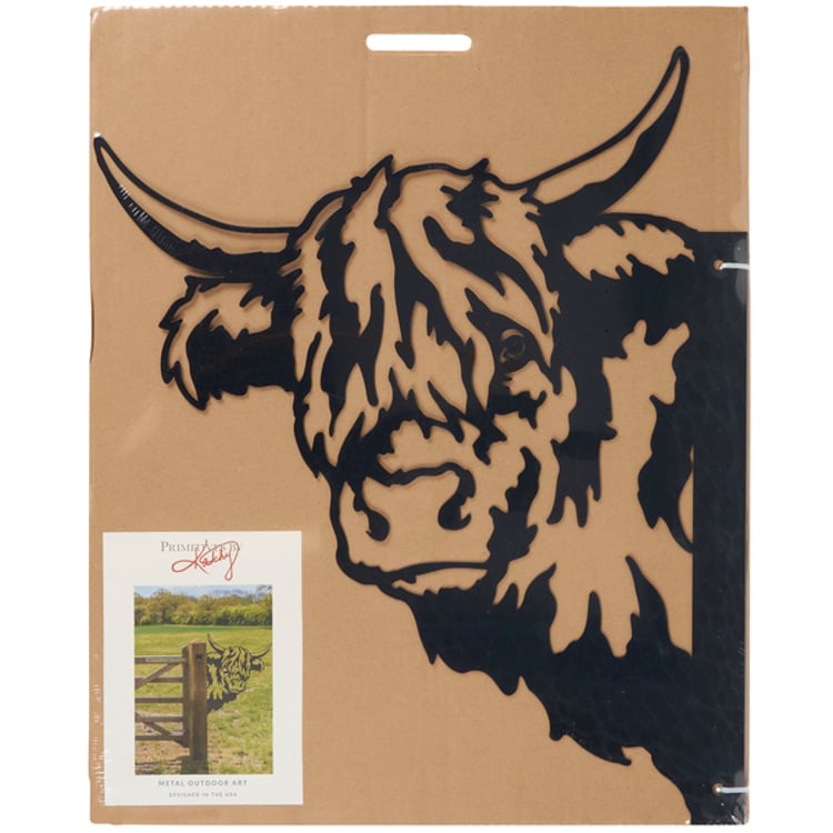 Primitives By Kathy Highland Cow Metal Outdoor Art