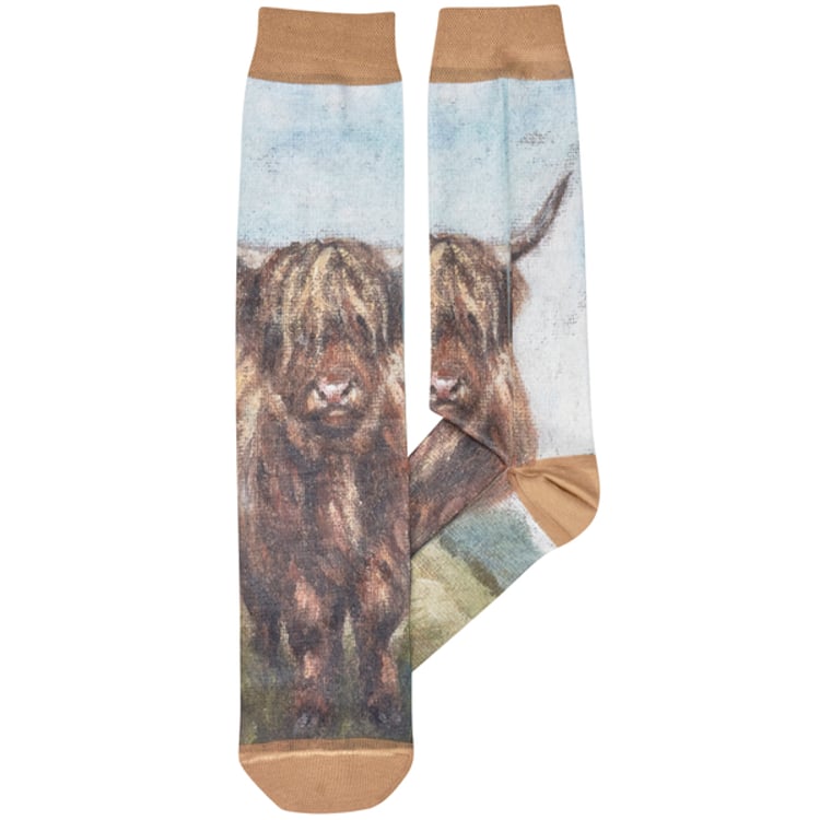 Primitives By Kathy Highland Cows Socks