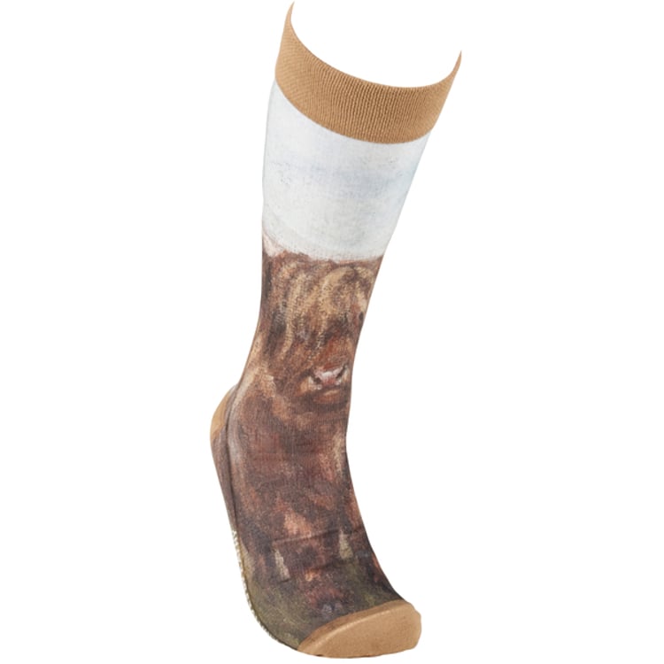 Primitives By Kathy Highland Cows Socks
