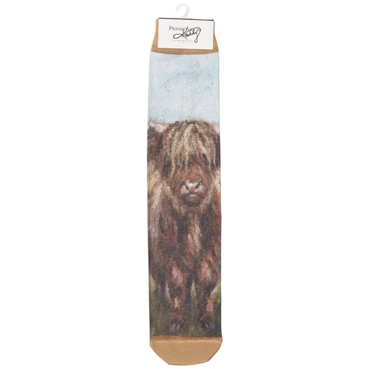 Primitives By Kathy Highland Cows Socks