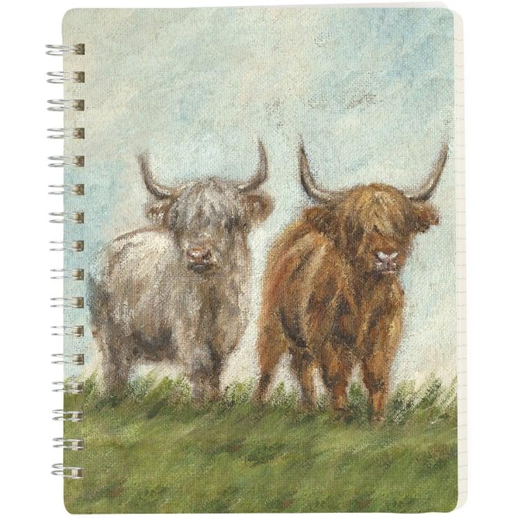 Primitives By Kathy Highland Cows Spiral Notebook