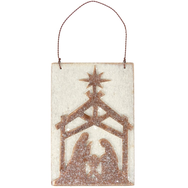 primitives by kathy Holy Night Nativity Ornament