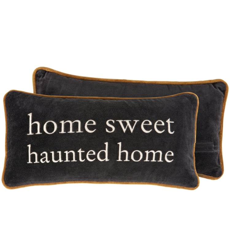 primitives by kathy Home Sweet Haunted Home Pillow