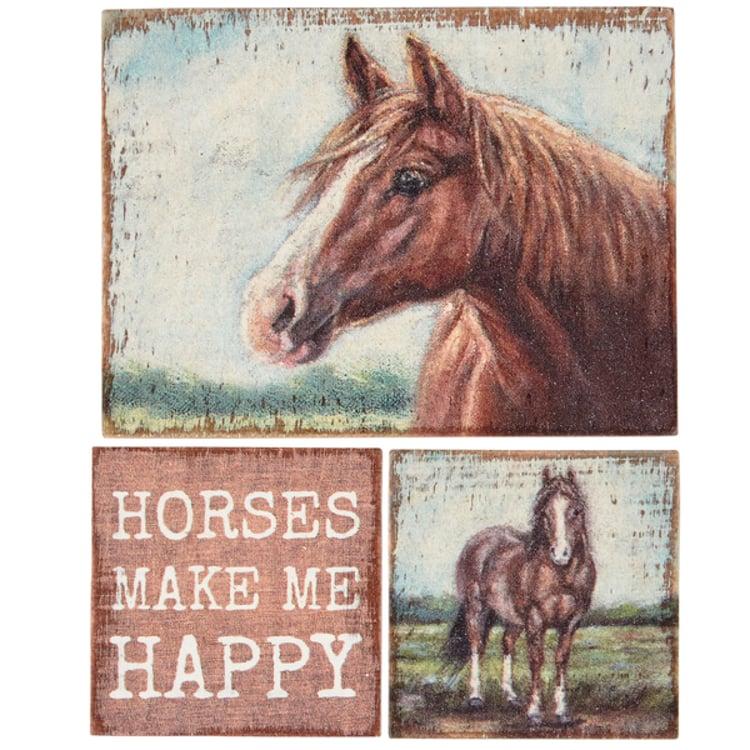 Primitives By Kathy Horse Magnet Set
