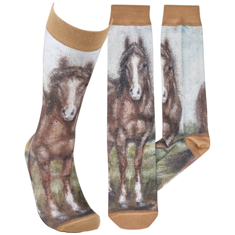 primitives by kathy Horse Socks