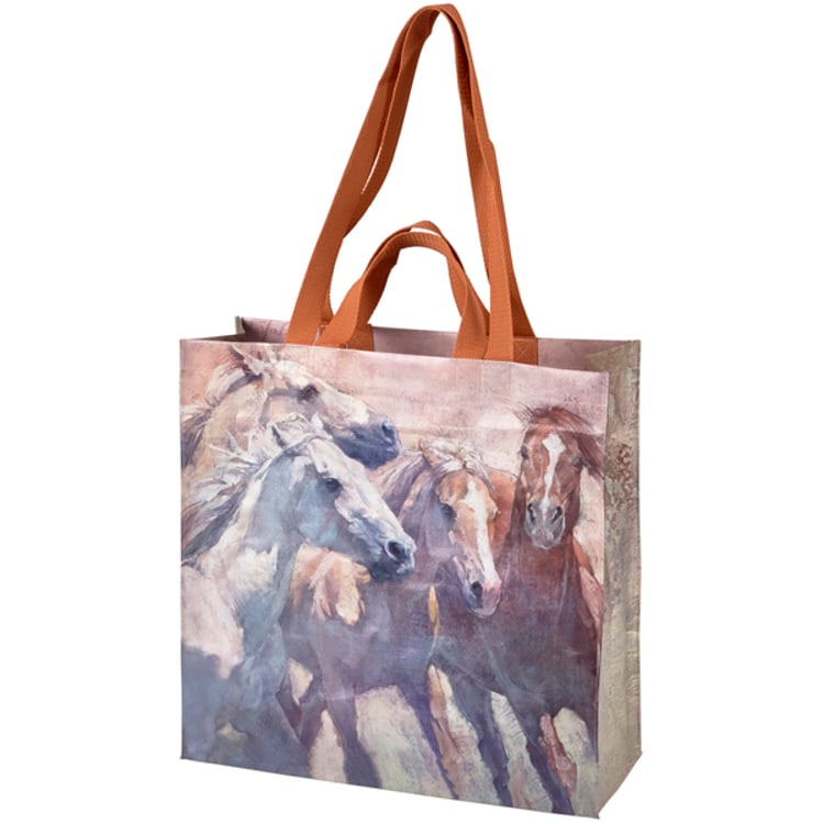 primitives by kathy Horses Market Tote