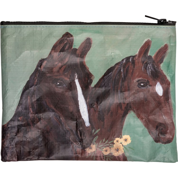 Primitives By Kathy Horses Zipper Pouch