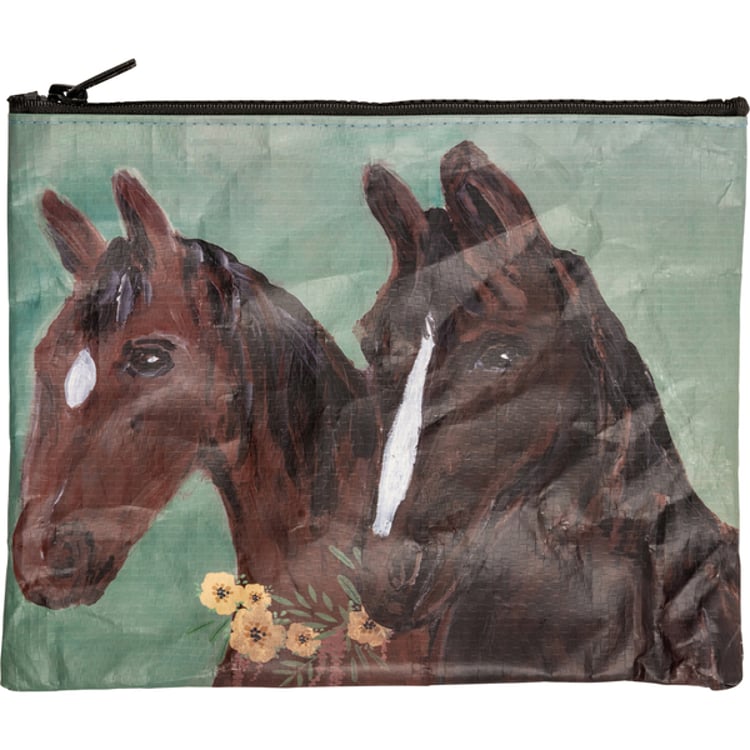 Primitives By Kathy Horses Zipper Pouch