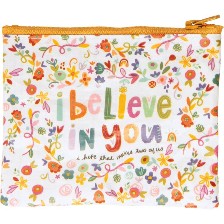 Primitives By Kathy I Believe In You Zipper Wallet