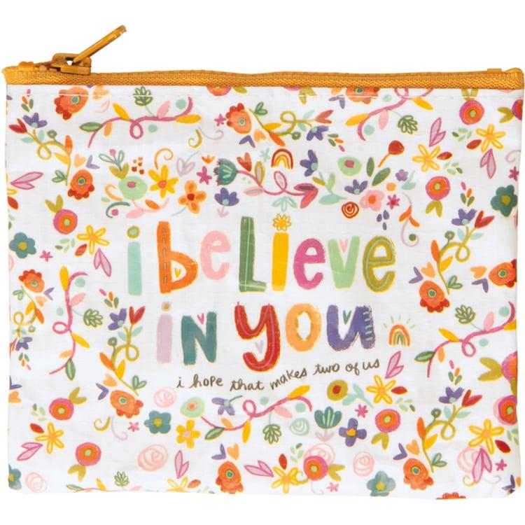 Primitives By Kathy I Believe In You Zipper Wallet