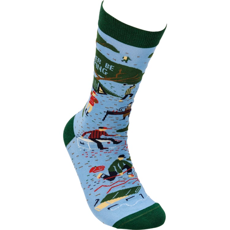 Primitives By Kathy I'd Rather Be Camping Socks
