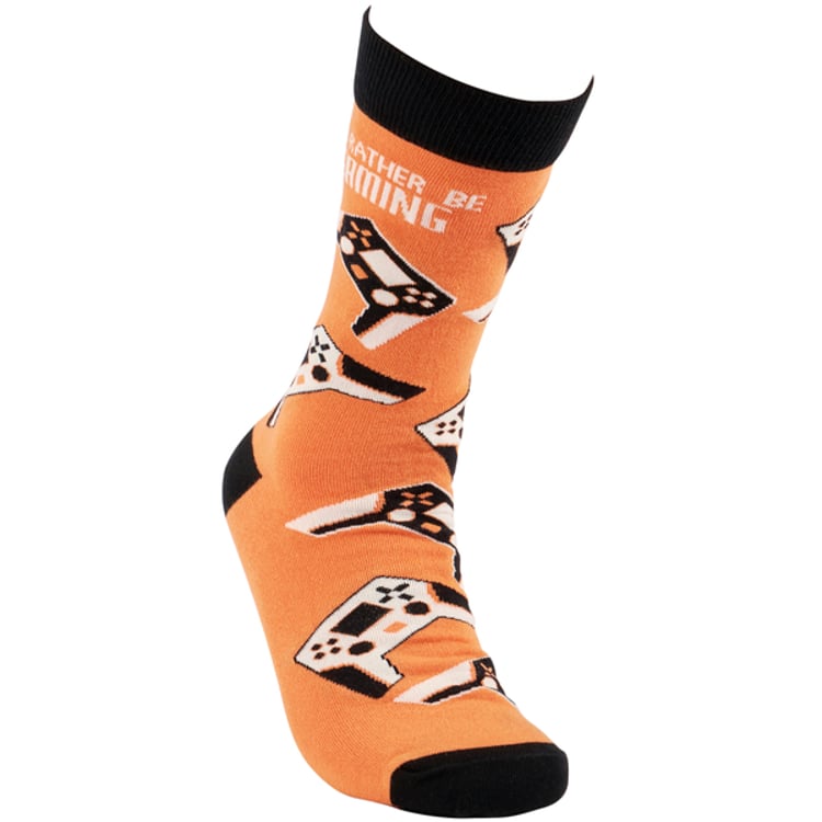 Primitives By Kathy I'd Rather Be Gaming Socks