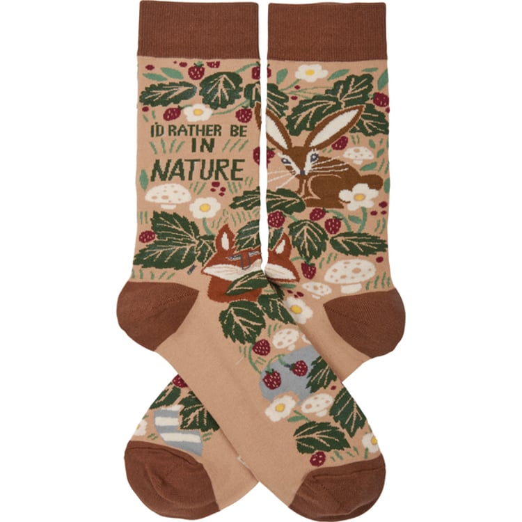 Primitives By Kathy I'd Rather Be In Nature Socks