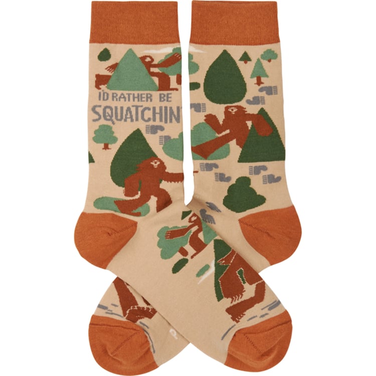 Primitives By Kathy I'd Rather Be Squatchin' Socks