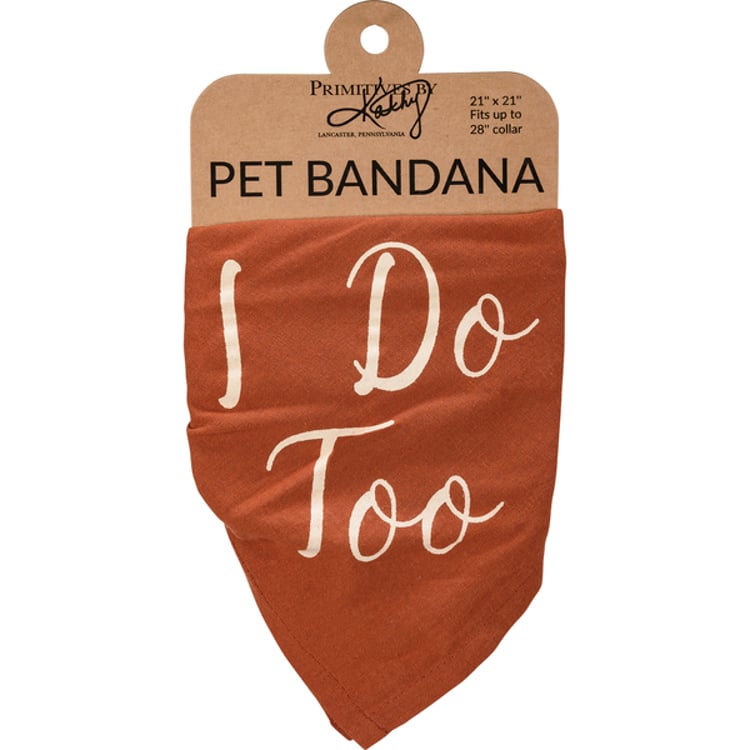 Primitives By Kathy I Do Too Pet Bandana