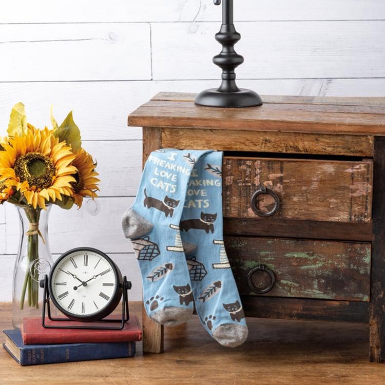 Primitives By Kathy I Freaking Love Cats Socks