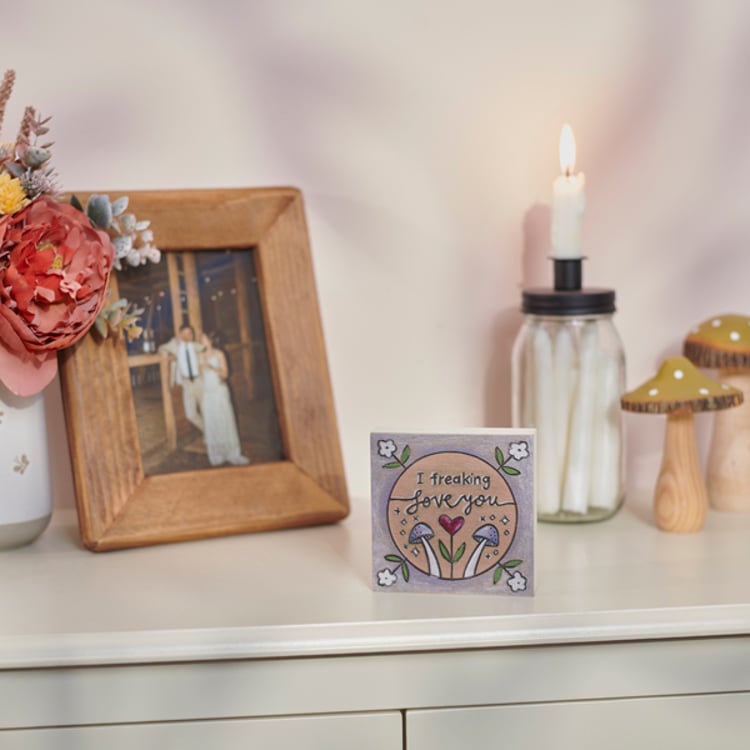 Primitives By Kathy I Freaking Love You Block Sign