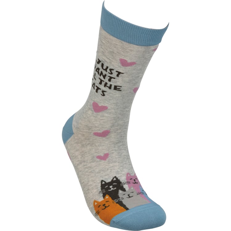 Primitives By Kathy I Just Want All The Cats Socks