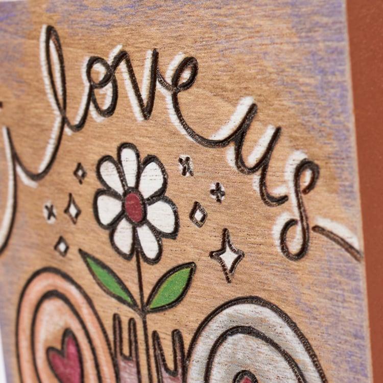 Primitives By Kathy I Love Us Block Sign