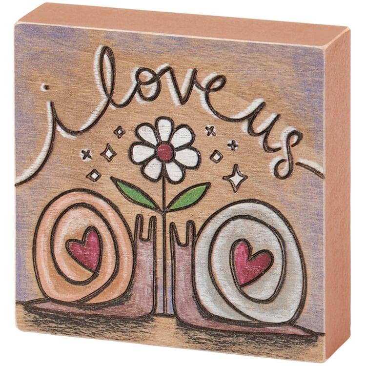 primitives by kathy I Love Us Block Sign