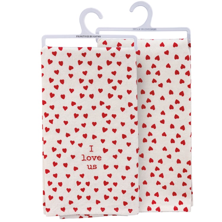 primitives by kathy I Love Us Kitchen Towel