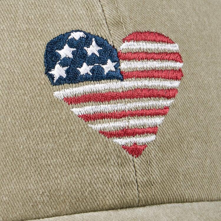 Primitives By Kathy I Love USA Baseball Cap