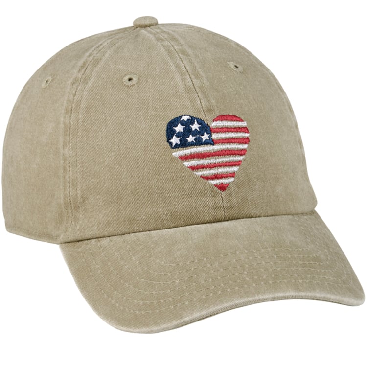 primitives by kathy I Love USA Baseball Cap