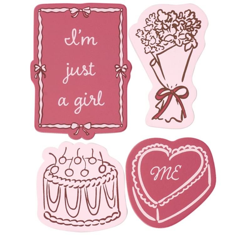 Primitives By Kathy I'm Just A Girl Magnet Set