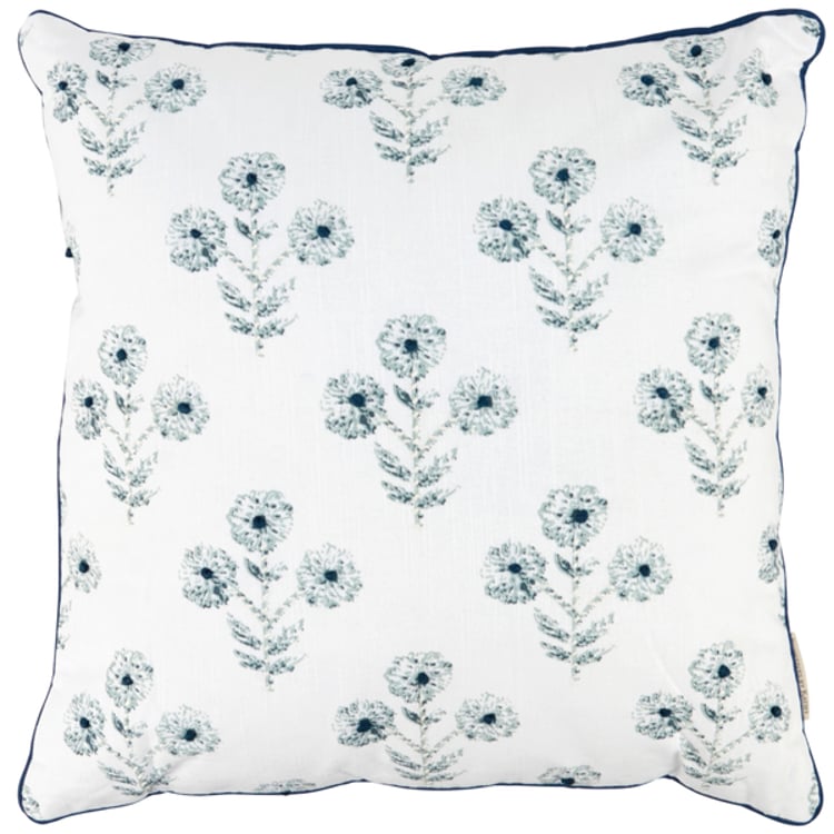 Primitives By Kathy Indigo Floral Pillow