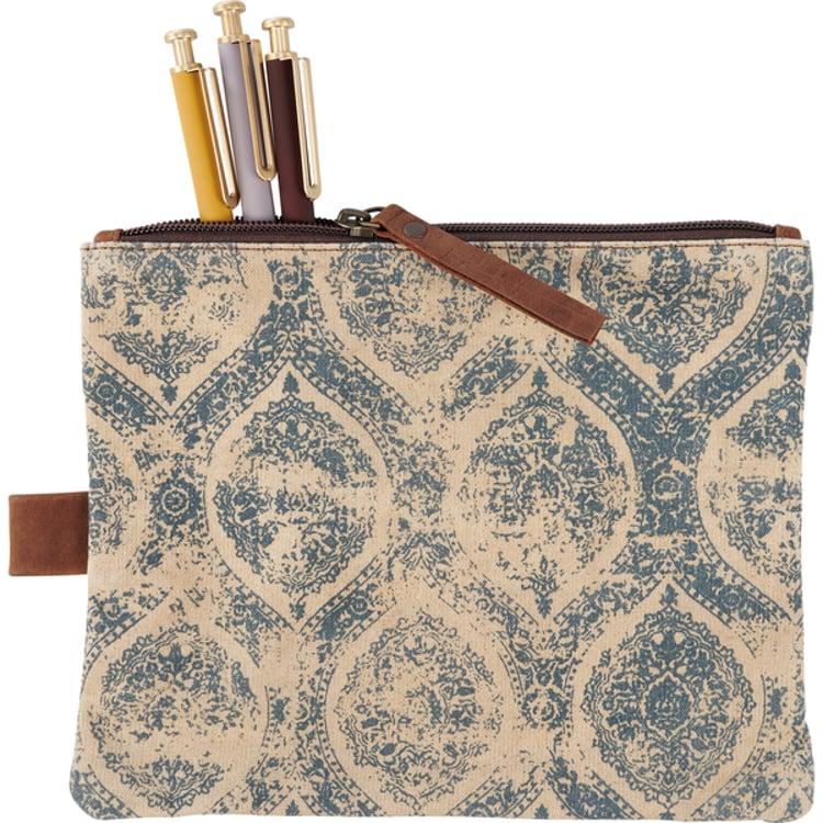 primitives by kathy Indigo Zipper Pouch