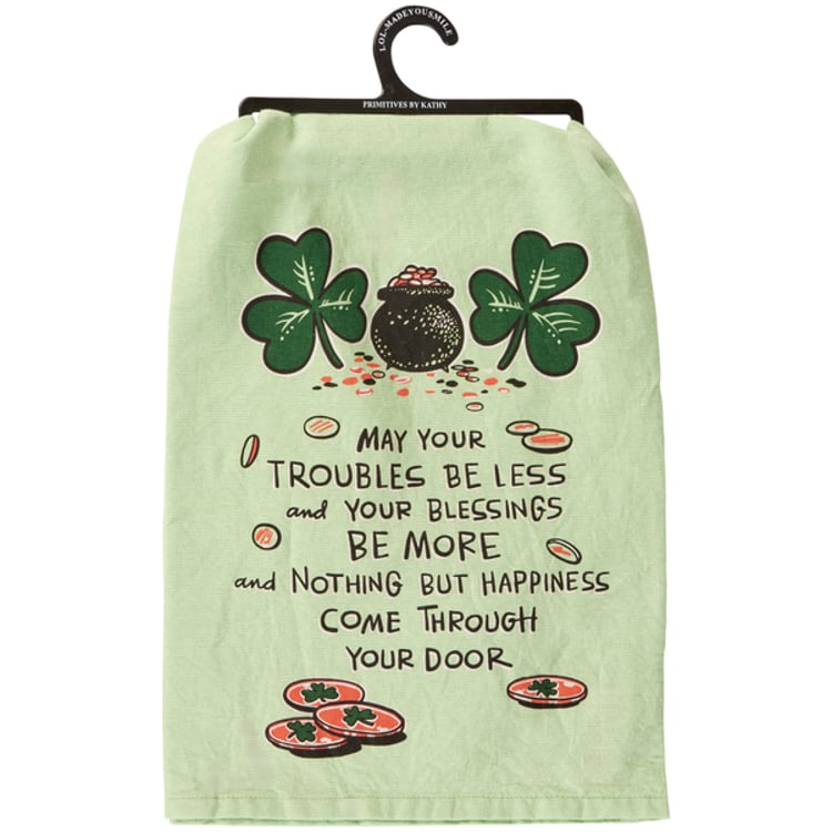 primitives by kathy Irish Blessing Kitchen Towel