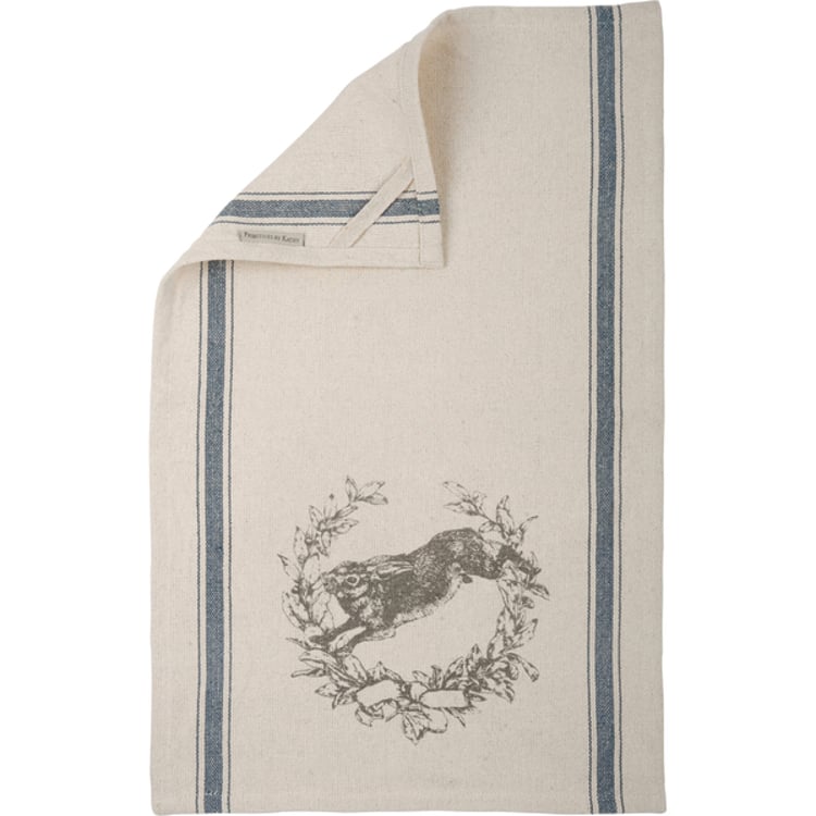 primitives by kathy Jumping Rabbit Kitchen Towel