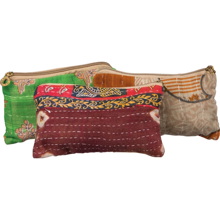 primitives by kathy Kantha Zipper Pouch
