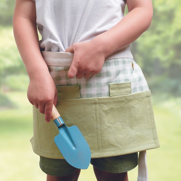 Primitives By Kathy Kids Green Gingham Apron