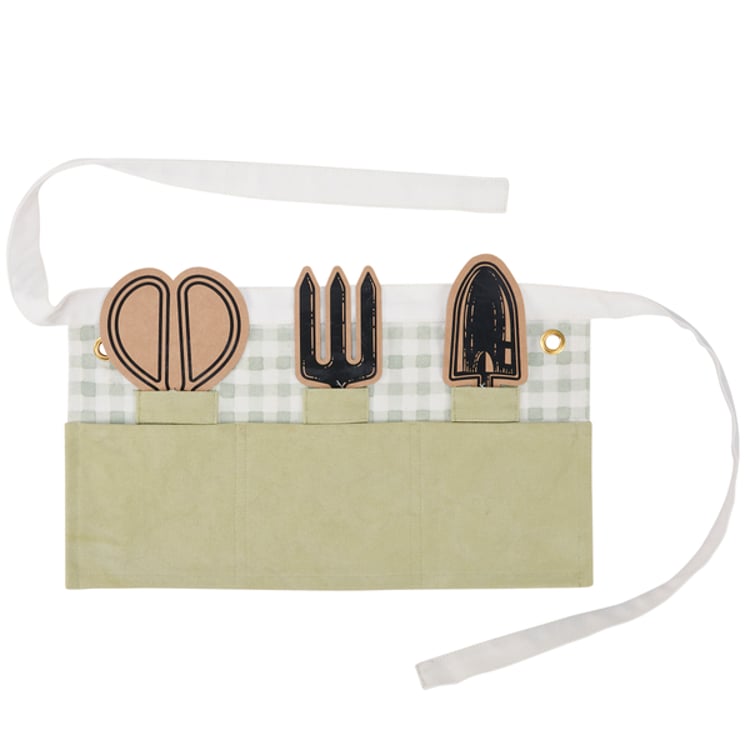 Primitives By Kathy Kids Green Gingham Apron