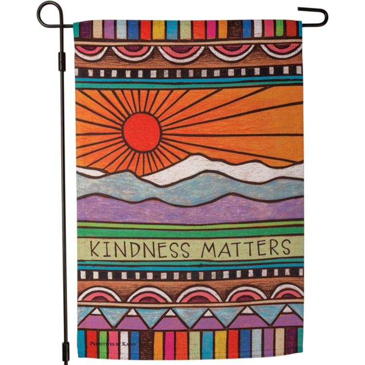 primitives by kathy Kindness Matters Garden Flag