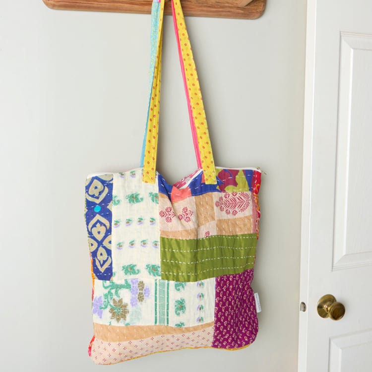 Primitives By Kathy Large Kantha Tote