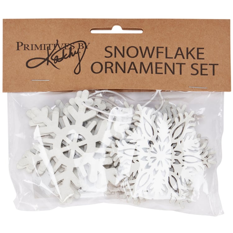 Primitives By Kathy Large Snowflake Ornament Set