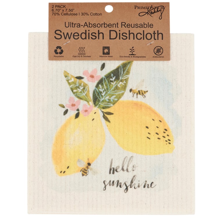 Primitives By Kathy Lemon Swedish Dishcloth Set