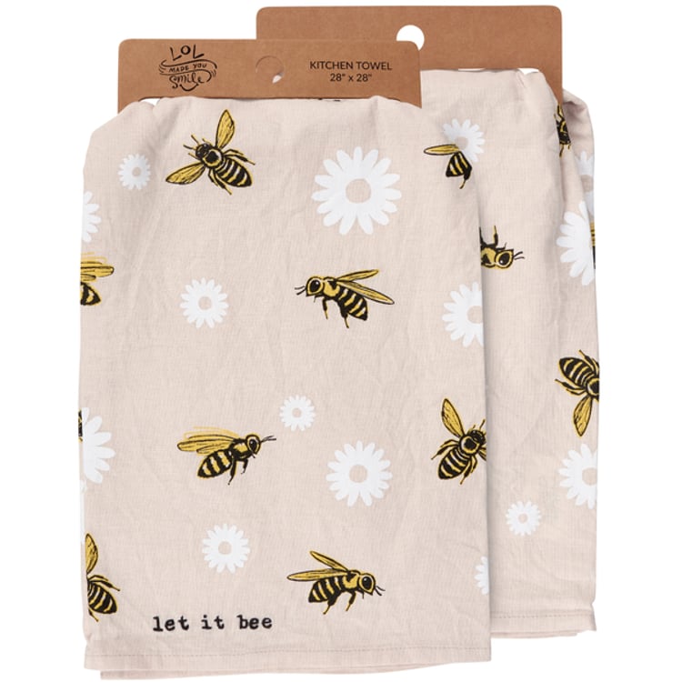 primitives by kathy Let It Bee Kitchen Towel