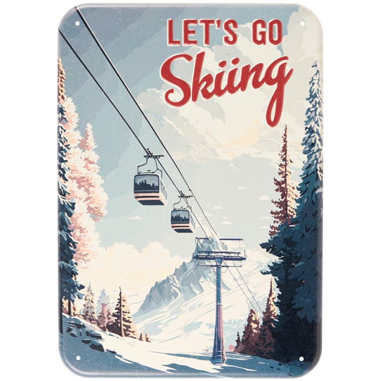 primitives by kathy Let's Go Skiing Wall Decor